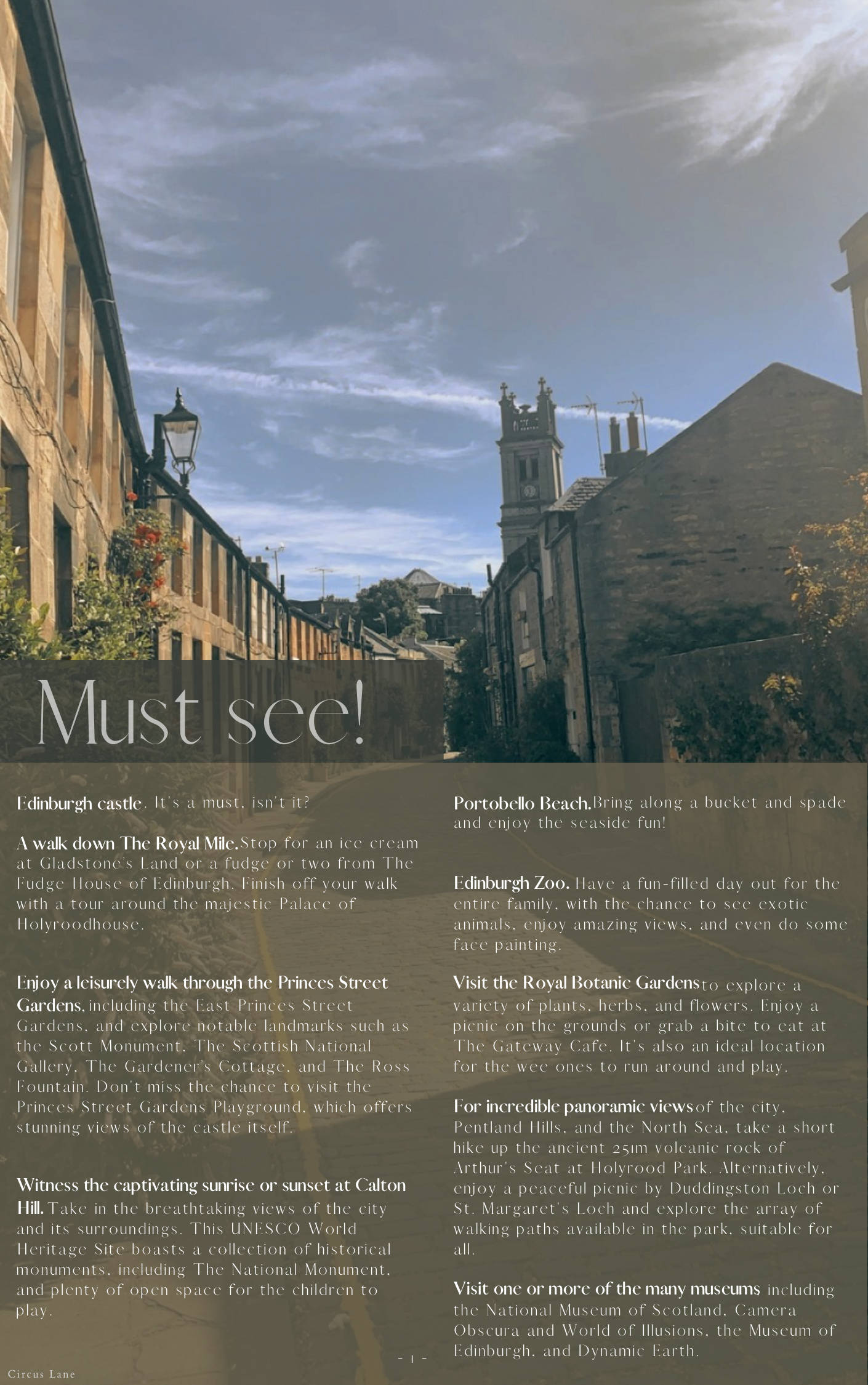 Wee Edingburgh - A Mothers Travel Guide